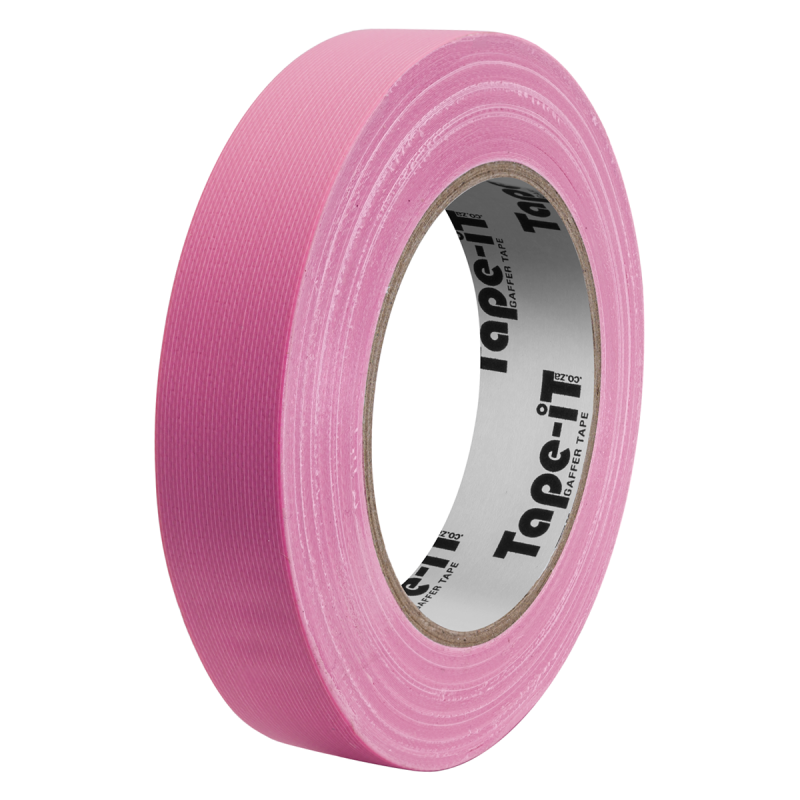 Tape-iT 1inch Pink Gaffer Tape Rolls 24mm x 25m